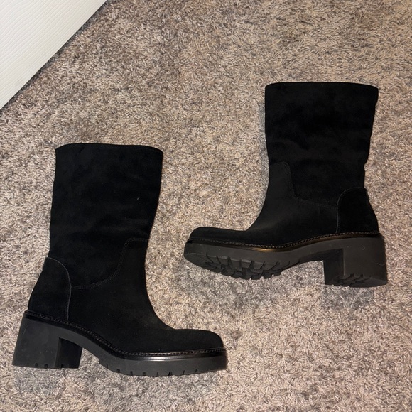 Michael Kors Shoes - Michael Kors Suede Black Booties NWOB